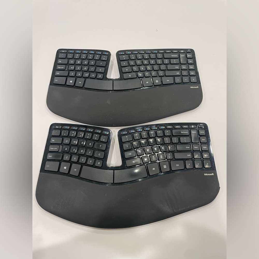 Microsoft 1559 Black Sculpt Ergonomic Wireless Office Desktop Keyboard No Dongle